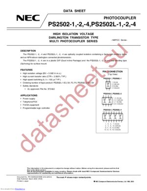 PS2502L-2-E4-A datasheet  
