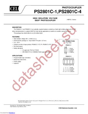 PS2801C-1-F3-K-A datasheet  