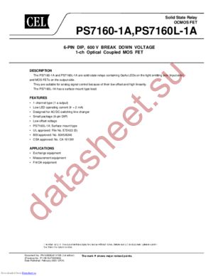 PS7160L-1A-E4 datasheet  