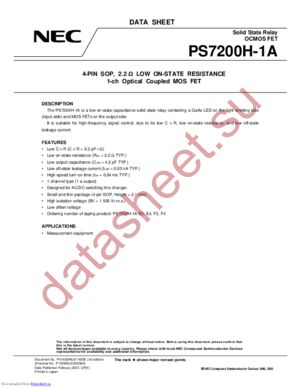 PS7200H-1A-E3 datasheet  