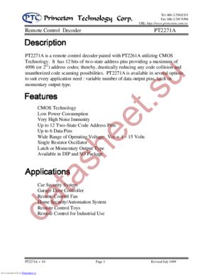 PT2271A datasheet  