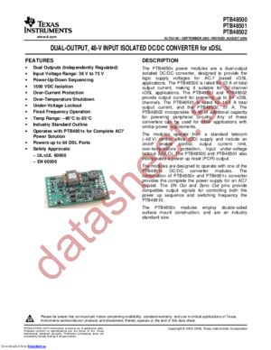 PTB48500A datasheet  