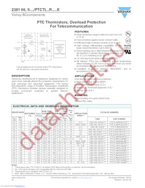 238166293036 datasheet  