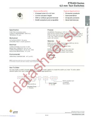 PTS453SL38 LFS datasheet  