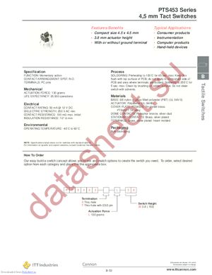 PTS453TL38 datasheet  