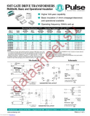 PA2001NL datasheet  