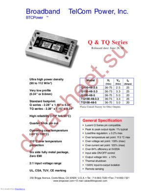 Q100-48-5 datasheet  