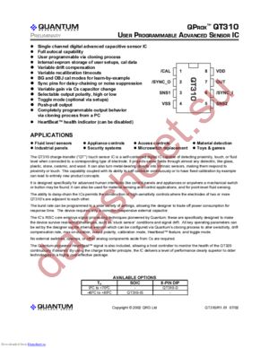 QT310-IS datasheet  