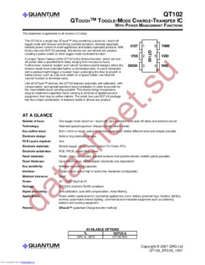 QT102-ISG datasheet  