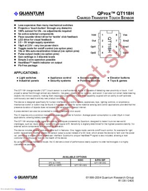 QT118H-ISG datasheet  