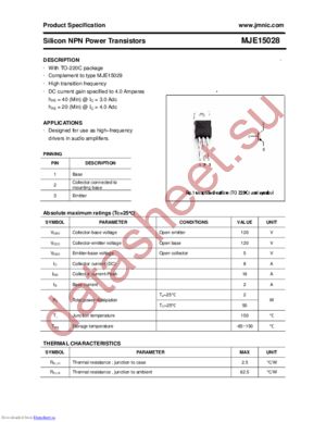 MJ15028 datasheet  