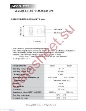 VLM-650-01-LPA datasheet  