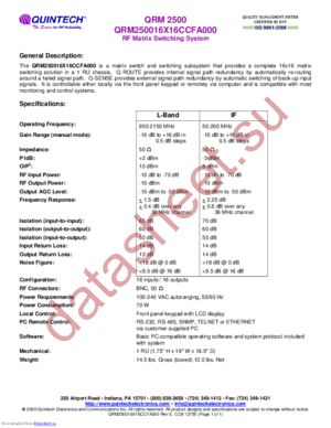 QRM250016X16CCFA000 datasheet  