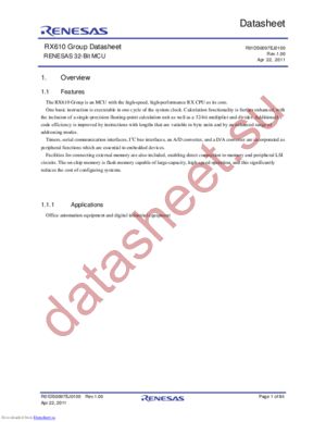 R5F56104VNFP datasheet  