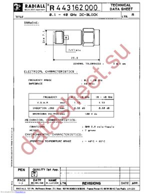 R443162000 datasheet  