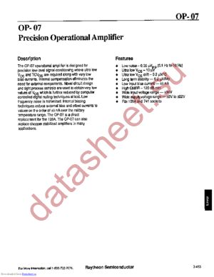 OP-07 datasheet  