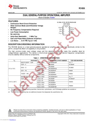 RC4558DG4 datasheet  