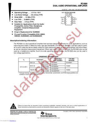 RC4580IDRE4 datasheet  