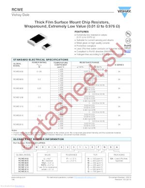 RCWE2010R620FKEA datasheet  