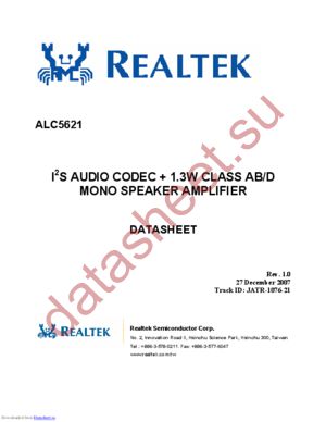ALC5621 datasheet  