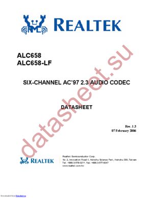 ALC658-LF datasheet  