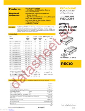 REC10-4812DRW/H3/A/M datasheet  