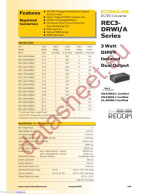 REC3-240505DRWI datasheet  