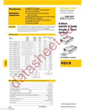REC8-4805SRWZ/H2/A/M/SMD-R datasheet  