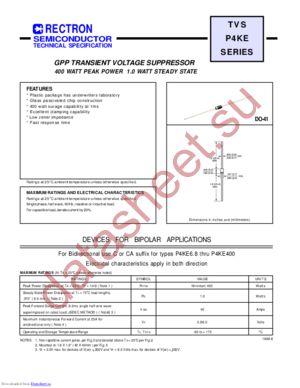 P4KE datasheet  