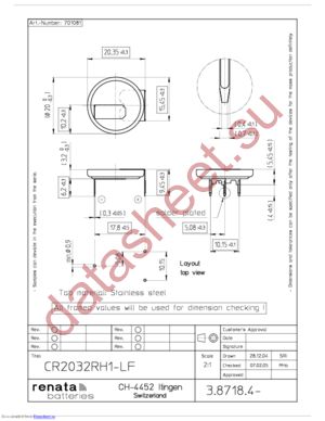 CR2032RH1-LF datasheet  