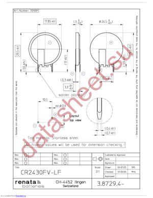 CR2430FV-LF datasheet  