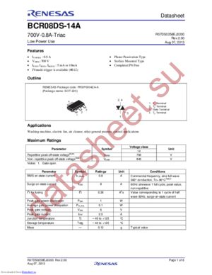 BCR08DS-14A-T13#B10 datasheet  