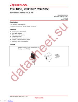 2SK1058-E datasheet  