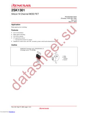 2SK1301-E datasheet  