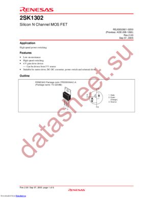 2SK1302-E datasheet  