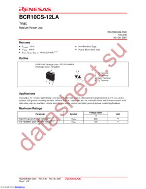 BCR10CS-12LA datasheet  