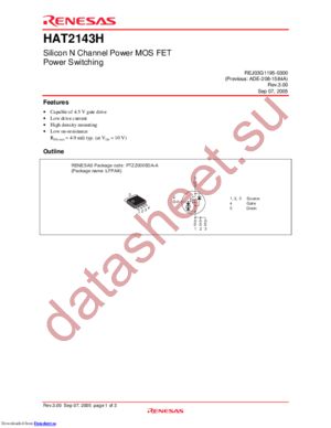 HAT2143H-EL-E datasheet  