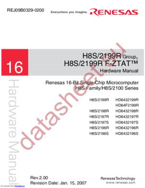 HD6432196R datasheet  