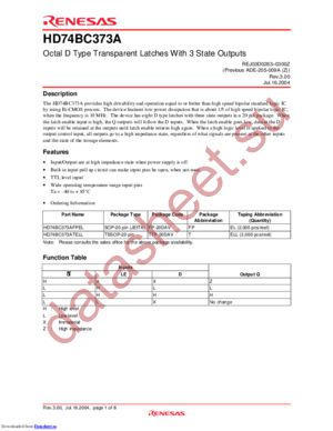 HD74BC373AFPEL datasheet  