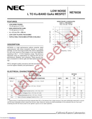 ne76038 datasheet  