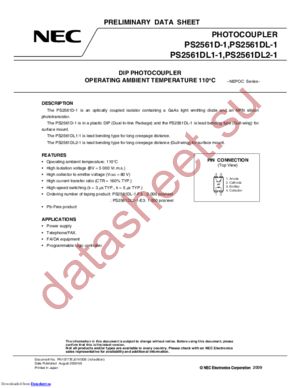 PS2561DL2-1Y-A datasheet  