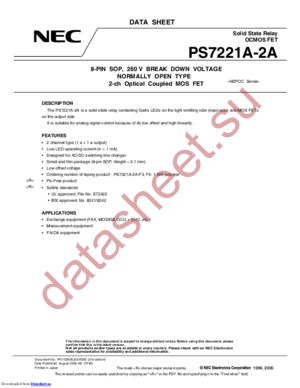 PS7221A-2A datasheet  