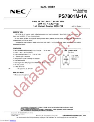 PS7801M-1A-A datasheet  