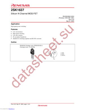 2SK1637-E datasheet  
