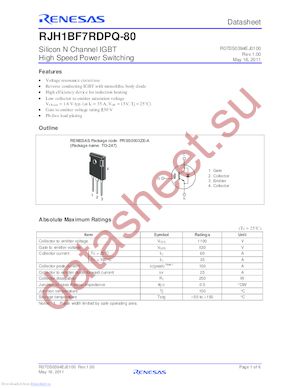 RJH1BF7RDPQ-80 datasheet  