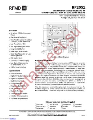 rf2051 datasheet  