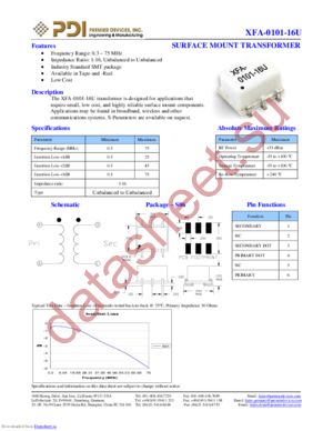 XFA-0101-16U datasheet  