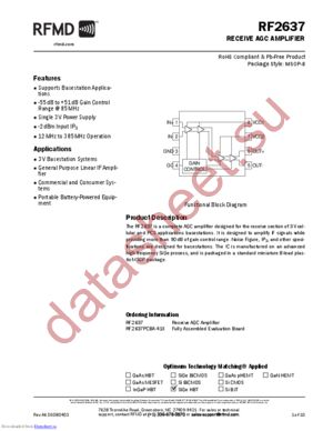 RF2637PCK-410 datasheet  