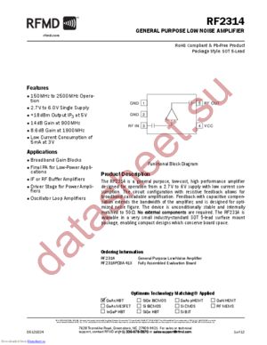 RF2314TR7 datasheet  