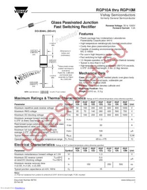 RGP10AthruRGP10M datasheet  